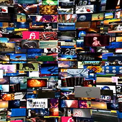 photo of flickering screens