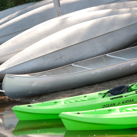 Kayaks and Canoes.