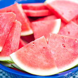 Watermelon cut up for serving